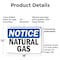 Signmission Natural Gas OSHA Notice Sign, Plastic, 18in W x 12in L, 2PK OS-2PACK-NS-P-1218-L-14313 - alternate 7